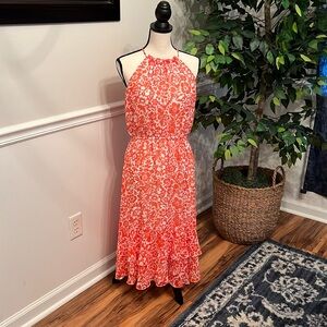 Ann Taylor Factory Orange and White dress size 6